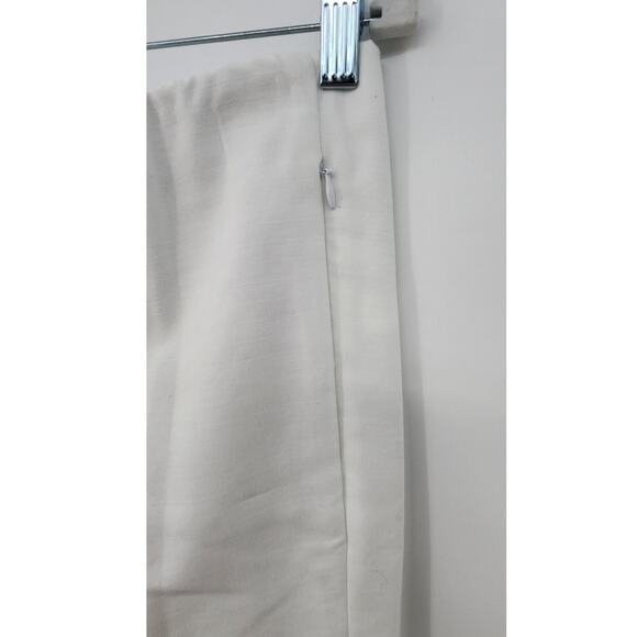 New NWOT J. Jill Essential Cotton Stretch Pants White 4 Petite Crop - Picture 4 of 9